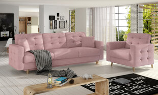 Комплект мягкой мебели из 2-х частей  Asgard 3+1, розовый цвет цена и информация | Комплекты мягкой мебели | hansapost.ee