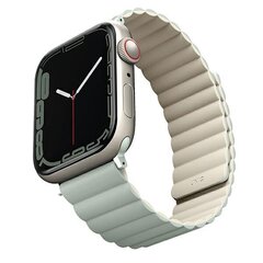 UNIQ pasek Revix Apple Watch Series 4|5|6|7|8|SE|SE2|Ultra 42|44|45|49mm. Reversible Magnetic szałwia-beżowy|sage-beige цена и информация | Аксессуары для смарт-часов и браслетов | hansapost.ee