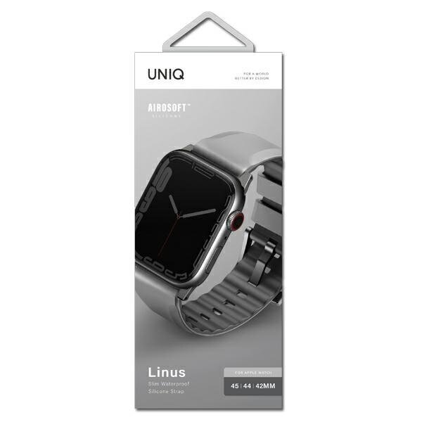 Uniq Linus Apple Watch Series 42/44/45mm, Chalk Grey цена и информация | Nutikellade aksessuaarid ja tarvikud | hansapost.ee