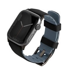 UNIQ pasek Linus Apple Watch Series 4|5|6|7|8|SE|SE2 38|40|41mm. Airosoft Silicone czarny|midnight black цена и информация | Аксессуары для смарт-часов и браслетов | hansapost.ee