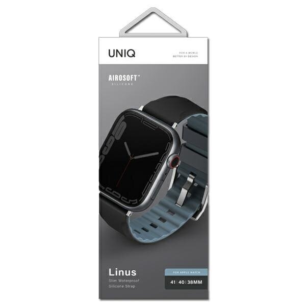 Uniq Linus Apple Watch Series 38/40/41mm, Midnight Black цена и информация | Nutikellade aksessuaarid ja tarvikud | hansapost.ee