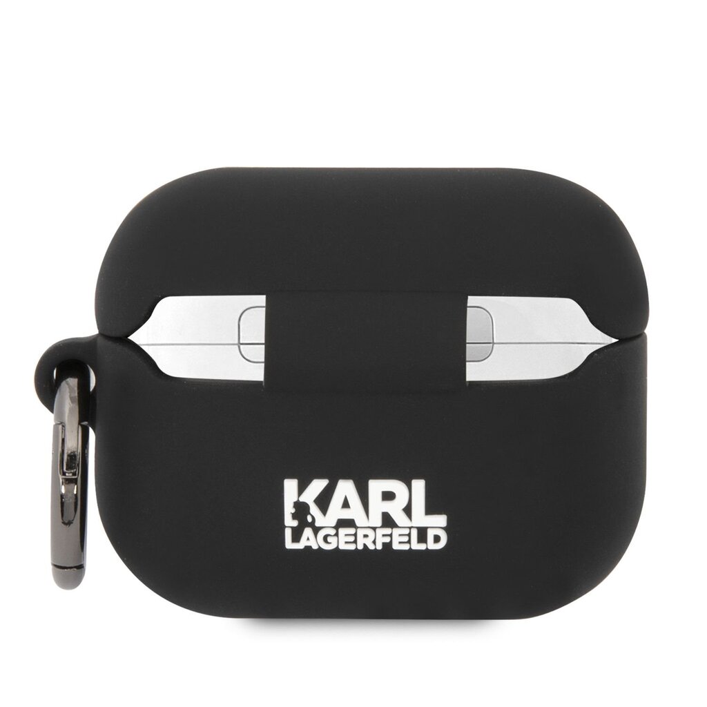 Karl Lagerfeld 3D Logo NFT Karl Head Silicone Case for Airpods Pro Black hind ja info | Kõrvaklappide tarvikud | hansapost.ee