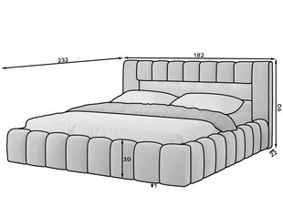 Кровать  Lamica, 160 x 200 см, серый цвет цена и информация | Eltap Мебель и домашний интерьер | hansapost.ee