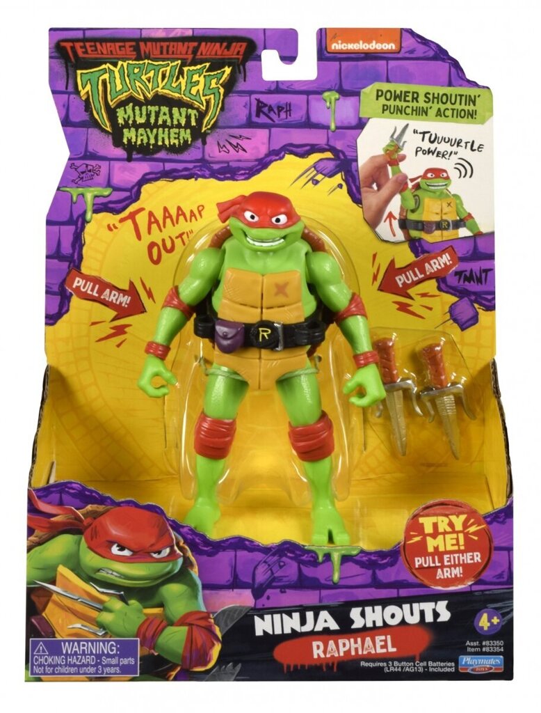 Kuju Tmnt Ninja kilpkonnad Ninja Shouts Raphael 83354 цена и информация | Mänguasjad poistele | hansapost.ee