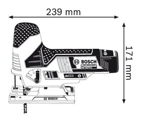 Электрический фрезер Bosch GST 12V-70 Solo 06015A1001, без аккумулятора и зарядного устройства цена и информация | Пилы, циркулярные станки | hansapost.ee