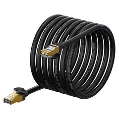 Сетевой кабель Baseus Ethernet RJ45, 10 Гбит/с, 8 м (черный) цена и информация | Baseus Бытовая техника и электроника | hansapost.ee