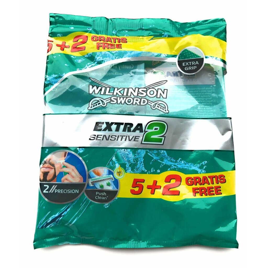 Ühekordsed pardlid Wilkinson Sword Extra2 Sensitive, 7 tk. цена и информация | Raseerimisvahendid | hansapost.ee