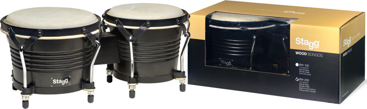 Bongo trummid Stagg BW-200-BK цена и информация | Löökriistad | hansapost.ee