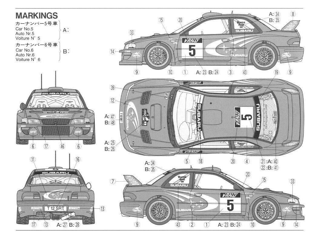 Tamiya - Subaru Impreza WRC `99, 1/24, 24218 цена и информация | Klotsid ja konstruktorid | hansapost.ee