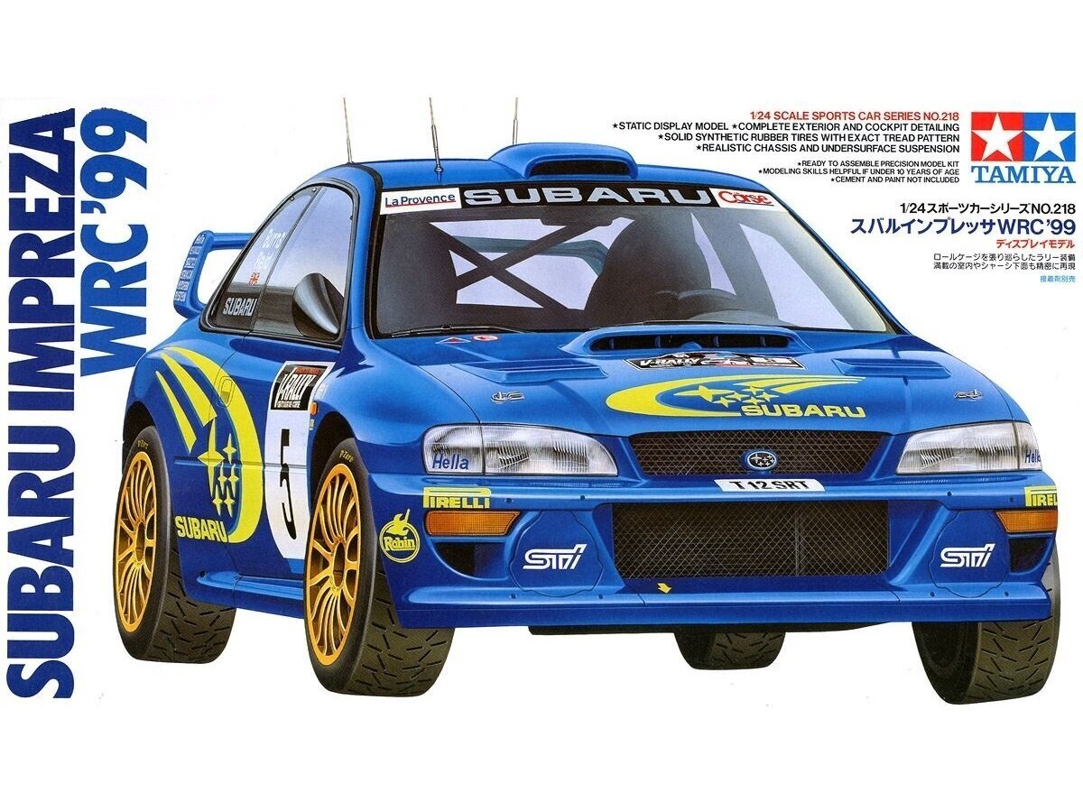 Tamiya - Subaru Impreza WRC `99, 1/24, 24218 цена и информация | Klotsid ja konstruktorid | hansapost.ee