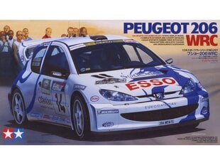 Tamiya - Peugeot 206 WRC, 1/24, 24221 цена и информация | Конструкторы и кубики | hansapost.ee