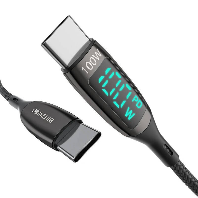 Blitzwolf BW-TC23, USB-C, 1.8 m цена и информация | Juhtmed ja kaablid | hansapost.ee