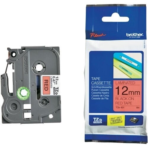 Brother Laminated Label Tape TZe431 Red/Black hind ja info | Printeritarvikud | hansapost.ee