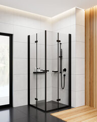 Deante dušikabiin Kerria Plus black mat 80x80,90,100 cm price and information | Shower cabins | hansapost.ee