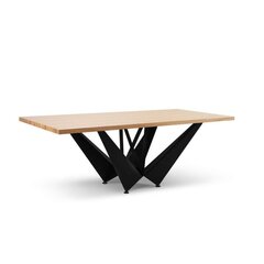 Обеденный стол Micadoni Home Lottie 260x100см, светло-коричневый/черный цвет цена и информация | Кухонные и обеденные столы | hansapost.ee