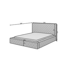 Кровать  Princce, 160x200 см, зеленый цвет цена и информация | Кровати | hansapost.ee