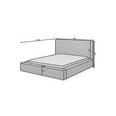 Кровать  Princce, 140x200 см, бежевый цвет цена и информация | Кровати | hansapost.ee