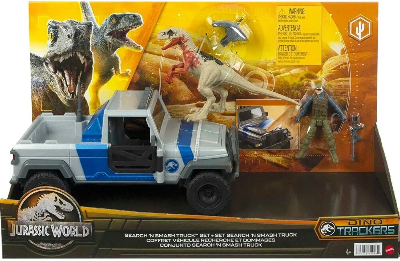 Komplekt Mattel Jurassic World: Dino Trackers - Smash Truck Set (HKY13) hind ja info | Mänguasjad poistele | hansapost.ee