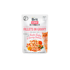Brit Care Fillets in gravy с индейкой и лососем, 24 x 85 г цена и информация | Кошачьи консервы | hansapost.ee