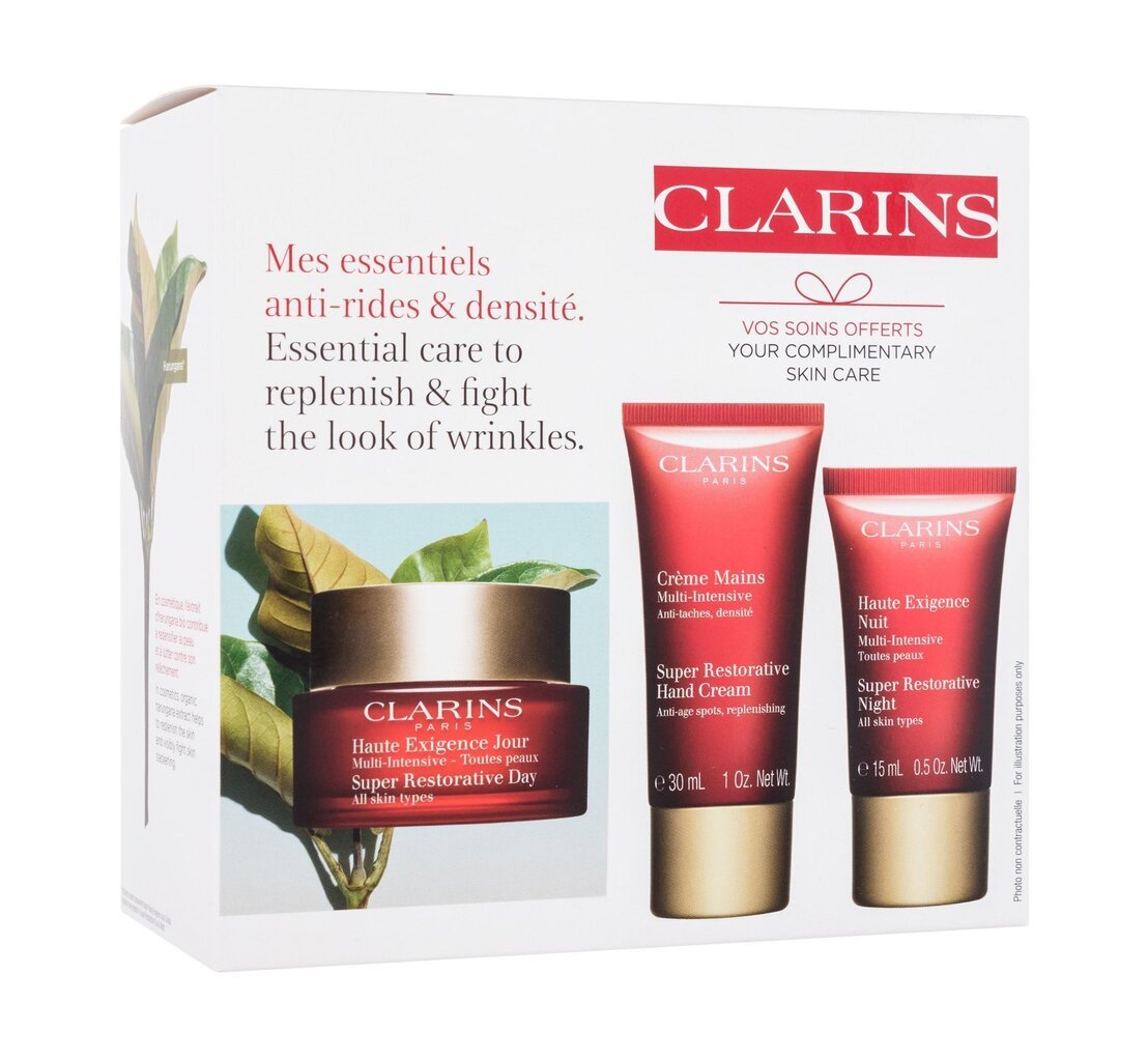 Komplekt naistele Clarins: Taastav päevakreem, 50 ml + Taastav öökreem, 15 ml + Taastav kätekreem, 30 ml цена и информация | Näokreemid | hansapost.ee