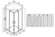 Ristkülikukujuline dušinurk Blix Slim BLSRV2K 80, 90, 100, 120 cm, Ravak, Suurused: 90 cm Klaas: läbipaistev klaas hind ja info | Dušikabiinid | hansapost.ee