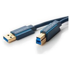 Clicktronic, USB-A/USB-B, 3 м цена и информация | Кабели и провода | hansapost.ee