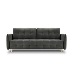 Бархатный диван-кровать Micadoni Scaleta, серый/золотой цвет цена и информация | Диваны | hansapost.ee