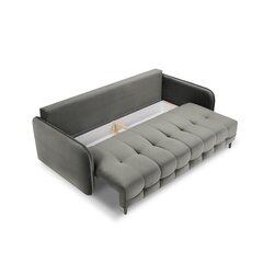 Бархатный диван-кровать Micadoni Scaleta, серый/черный цвет цена и информация | Диваны | hansapost.ee