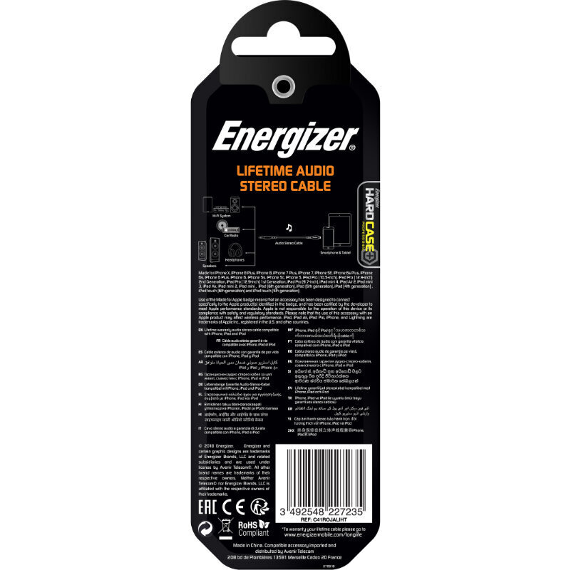Energizer C41ROJALIHT цена и информация | Mobiiltelefonide kaablid | hansapost.ee