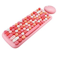 Беспроводная клавиатура и мышь Mofii Candy 2.4G (розовый) цена и информация | Клавиатура с игровой мышью 3GO COMBODRILEW2 USB ES | hansapost.ee