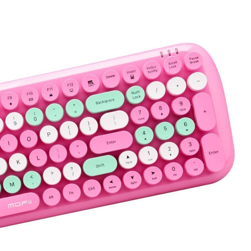 Juhtmevaba klaviatuuri ja hiire komplekt Mofii Candy XR 2.4G, roosa цена и информация | Klaviatuurid | hansapost.ee