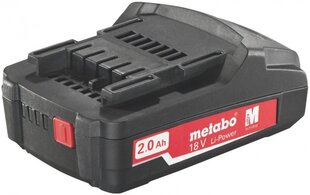 Aku 18 V 2,0 Ah Li-ion Power Compact, Metabo цена и информация | Дрели и шуруповёрты | hansapost.ee