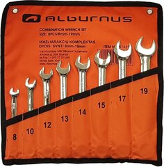Набор ключей Alburnus, 8 – 19 мм, 8 шт. цена и информация | Alburnus Автотовары | hansapost.ee
