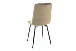 Набор из 4 обеденных стульев Signal Tom Velvet, серый/черный цвет цена и информация | Стулья для кухни и столовой | hansapost.ee