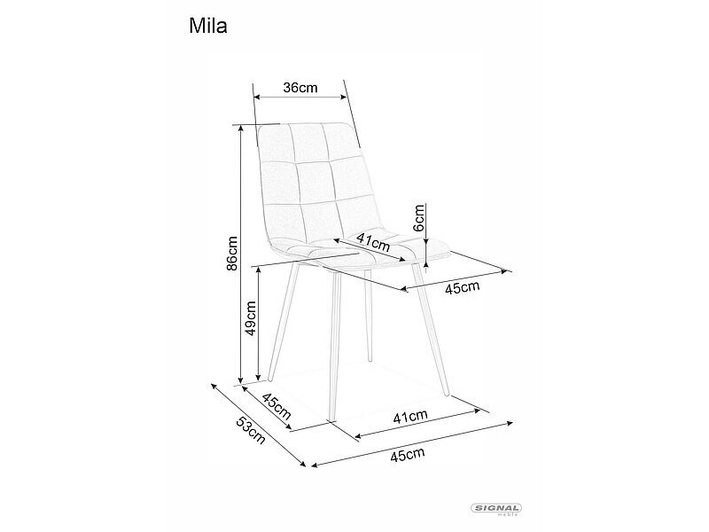 Söögitoolide komplekt Signal Mila D Velvet, 4 tooli, sinine/pruun цена и информация | Köögitoolid, söögitoolid | hansapost.ee