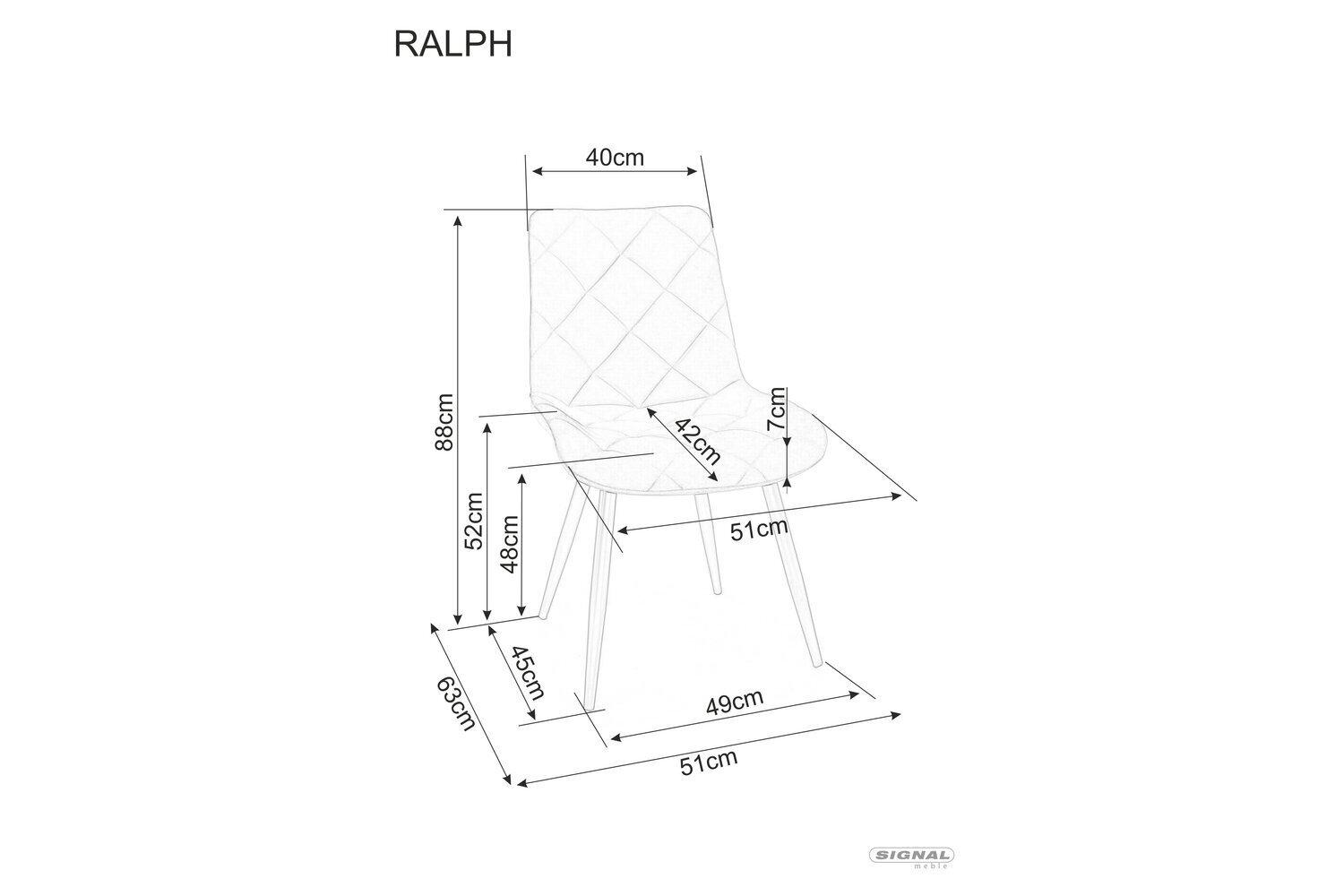 Söögitoolide komplekt Signal Ralph Velvet, 4 tooli, hall/must hind ja info | Köögitoolid, söögitoolid | hansapost.ee