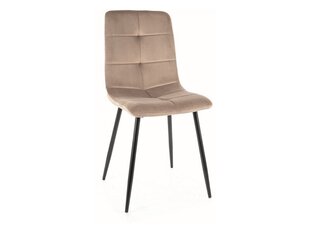 Набор из 4 обеденных стульев Signal Jerry Velvet, бежевый/черный цвет цена и информация | Стулья для кухни и столовой | hansapost.ee