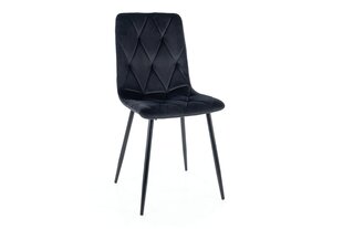 Комплект из 4 обеденных стульев Signal Tom Velvet, черный цвет цена и информация | Стулья для кухни и столовой | hansapost.ee
