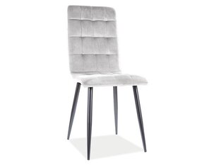 Набор из 4 обеденных стульев Signal Otto Velvet, серый/черный цвет цена и информация | Стулья для кухни и столовой | hansapost.ee