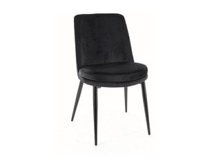 Набор из 4 обеденных стульев Signal Kayla Velvet, черный цвет цена и информация | Стулья для кухни и столовой | hansapost.ee
