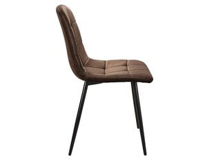 Набор из 4 обеденных стульев Signal Mila D Velvet, черный/коричневый цвет цена и информация | Стулья для кухни и столовой | hansapost.ee