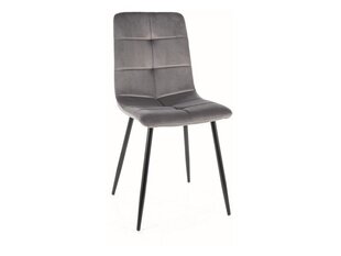 Набор из 4-х обеденных стульев Signal Ivo Velvet, серый/черный цвет цена и информация | Стулья для кухни и столовой | hansapost.ee