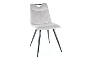 Комплект из 4-х обеденных стульев Signal Orfe Velvet, серый/черный цвет цена и информация | Стулья для кухни и столовой | hansapost.ee