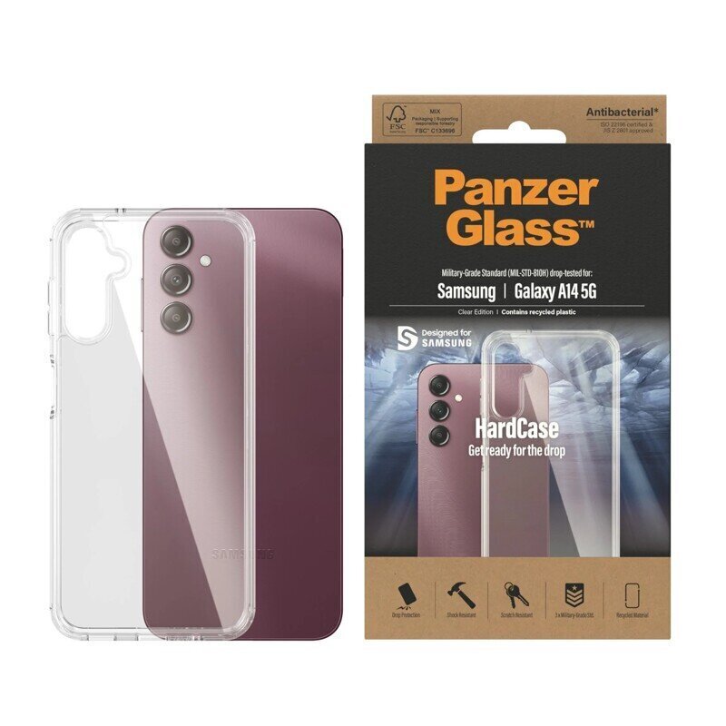 PanzerGlass HardCase Samsung, Galaxy A14 5G, läbipaistev цена и информация | Telefonide kaitsekaaned ja -ümbrised | hansapost.ee