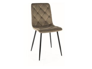 Набор из 4 обеденных стульев Signal Jerry Velvet, зеленый/черный цвет цена и информация | Стулья для кухни и столовой | hansapost.ee