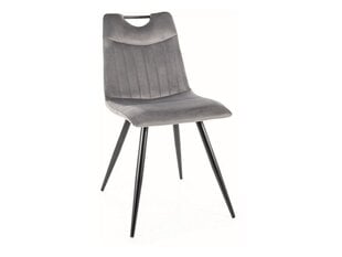Комплект из 4-х обеденных стульев Signal Orfe Velvet, серый/черный цвет цена и информация | Стулья для кухни и столовой | hansapost.ee