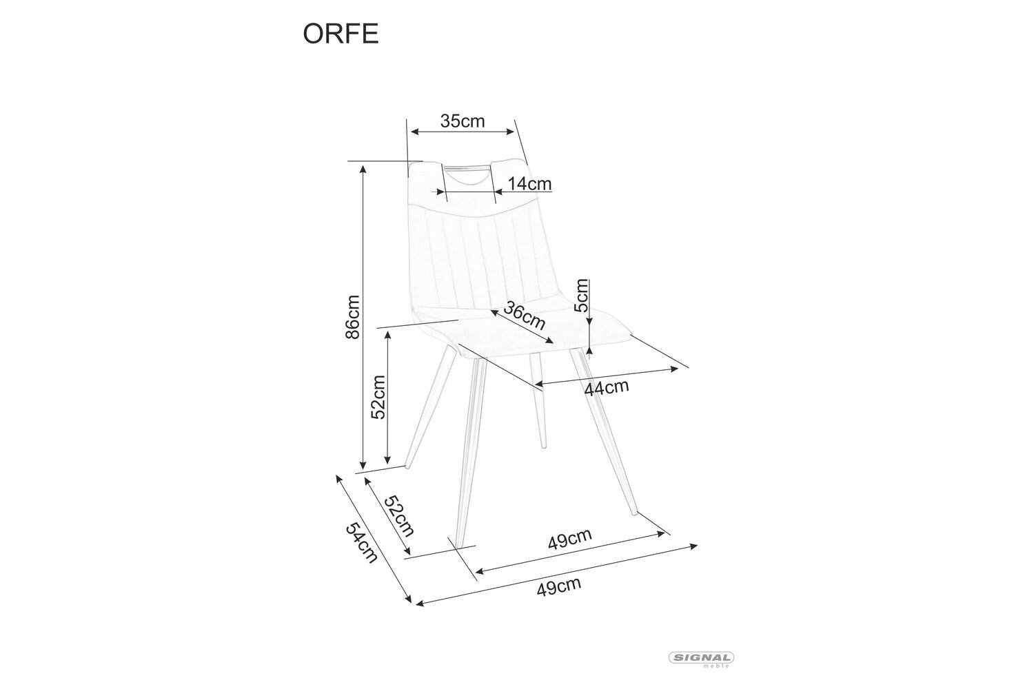 Söögitoolide komplekt Signal Orfe Velvet, 4 tooli, hall/must hind ja info | Köögitoolid, söögitoolid | hansapost.ee