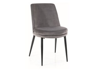 Набор из 4 обеденных стульев Signal Kayla Velvet, серый/черный цвет цена и информация | Стулья для кухни и столовой | hansapost.ee