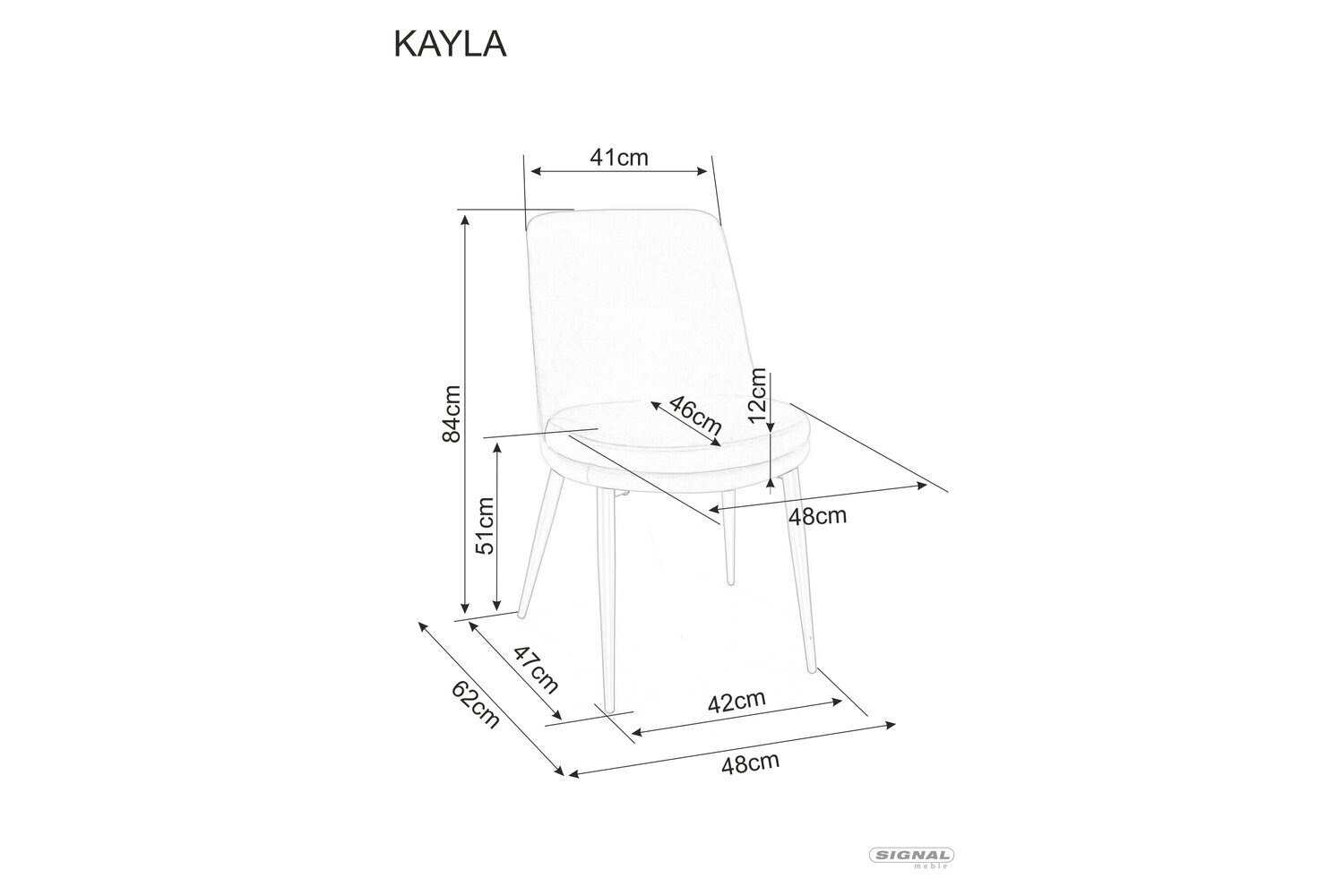 Söögitoolide komplekt Signal Kayla Velvet, 4 tooli, hall/must цена и информация | Köögitoolid, söögitoolid | hansapost.ee