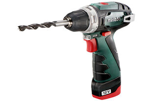 Аккумуляторная дрель PowerMaxx BS Basic, в картонной коробке/ 2x2,0Ah, Metabo цена и информация | Дрели и шуруповёрты | hansapost.ee